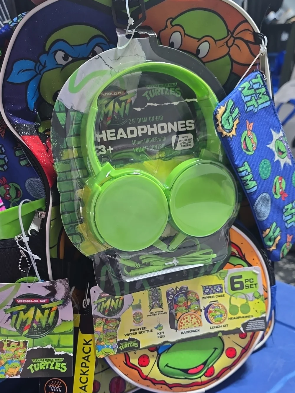 Nickelodeon Teenage Mutant Ninja Turtles Boys Backpack Set with Lunch Bag, 6 Pcs